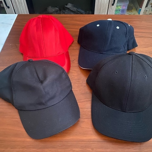 Bundle of Four Solid Colored Racing Hats - Picture 2 of 4